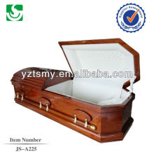 white velvet cherry wood US casket